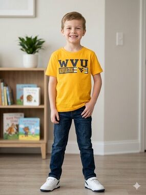WVU Mountaineers kids tee